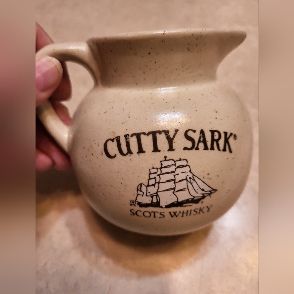 Cutty Sark Mini Pitcher w/trademark Clipper Ship  - Scots Whiskey